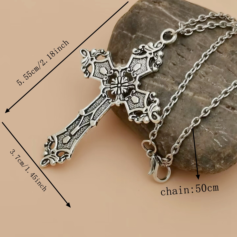 gothique croix collier pour hommes femmes Halloween noël nouvel an Goth bijoux cadeau T-02