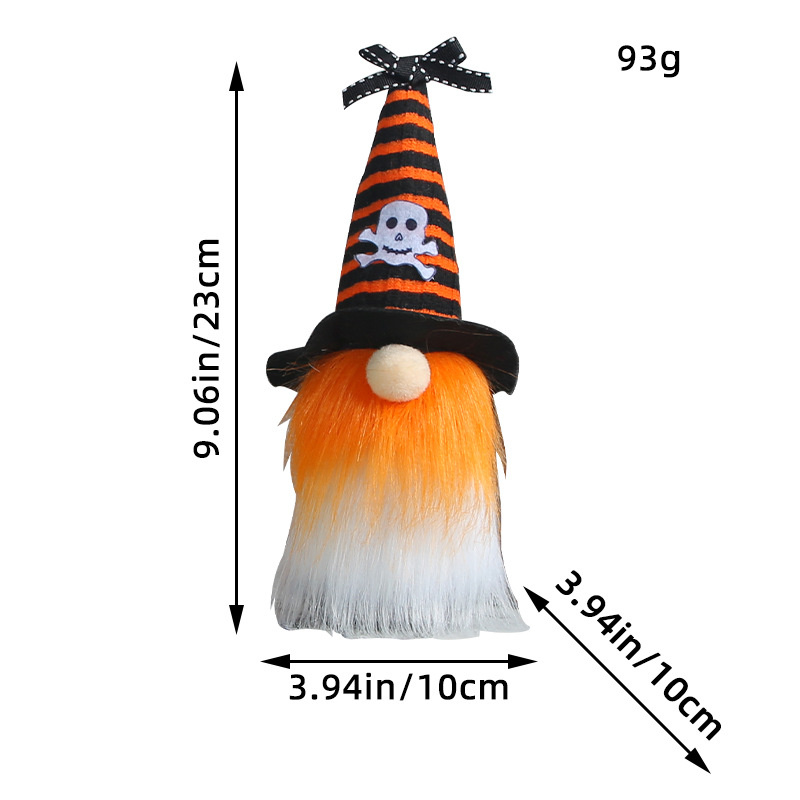 Halloween mustasch plysch nissar handgjorda tomte svenska pumpa spöken nissar prydnader halloween bordsdekorationer