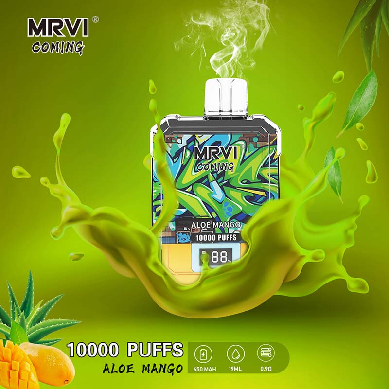 MRVI COMING 10000 10K Disposable Vape Pen E Cigarette Device With 650mAh Battery 19ml Pod Prefilled Catridge rechargeable screen show