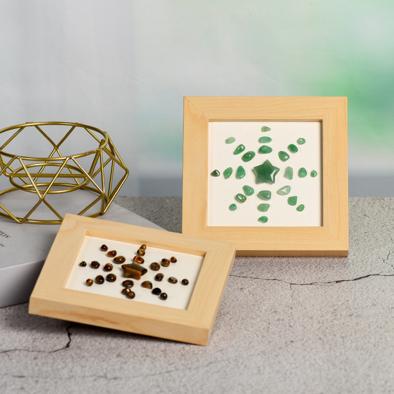 Natural Stone Wooden Second Hand Picture Frames With Sunflower From