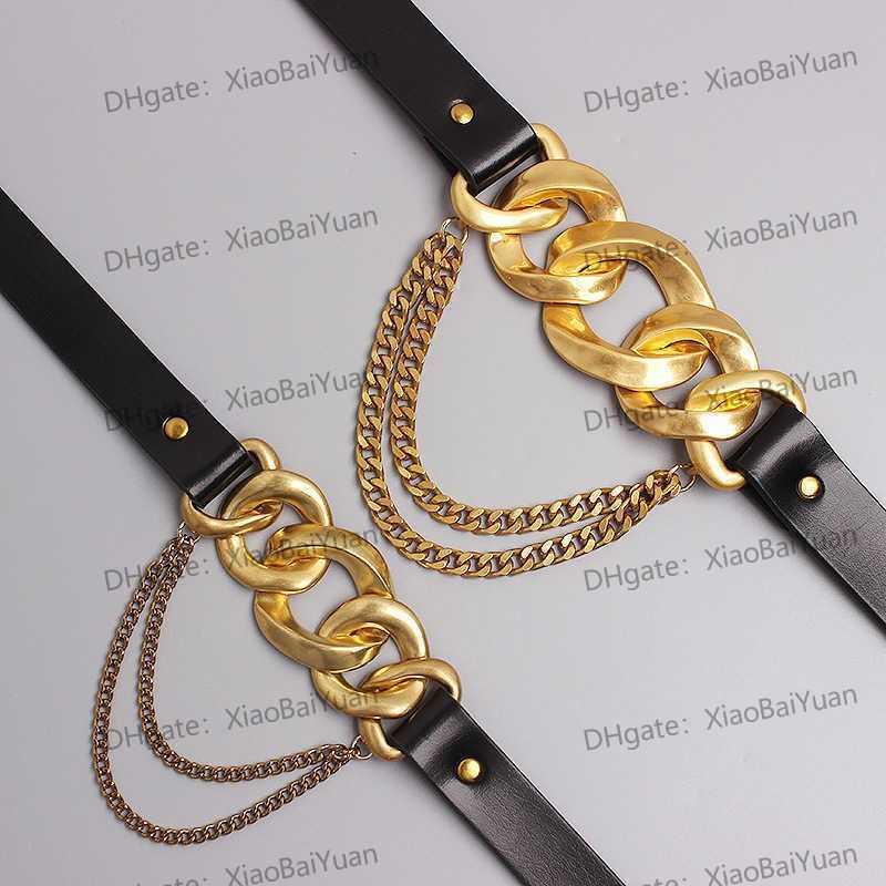 Designer Belt Classic Luxury Cowhide Women's Belts Copper Button Head Chain Belt Versatile Dress Skirt Women Decoration Waist260u