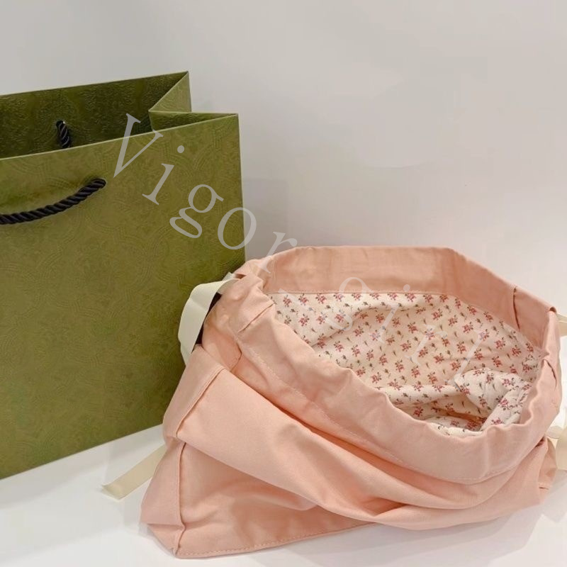 Sacos de Cosméticos de Balcão G Marca Pequenos Sacos de Maquiagem com Cordão Floral Sacos de Compras Grande Capacidade Cor Rosa Alta Qualidade Estojo de Maquilhagem Pode Floding Bolsa de Menina Designer Novo