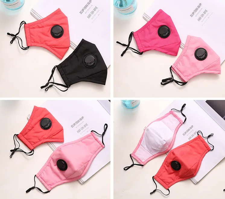 In Stock PM2.5 Anti Haze Mouth Cover Mask Dustproof Protective Masks with Breath Valve outdor soft reusable Cycling Face Mask