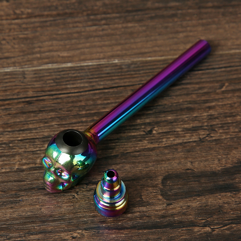 Najnowszy kolorowy styl Pyrex grube szklane rury przenośne zdejmowane suche zioła tytoniowe łyżka metalowa miska filtra