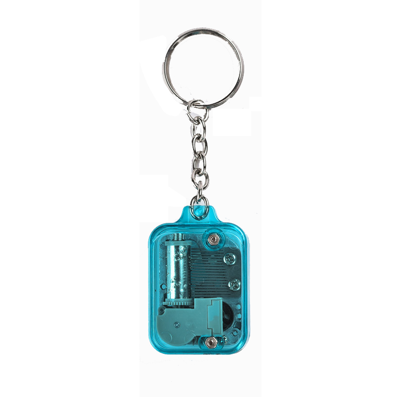 سلسلة Keychain الموسيقية مربع أكريليك يدوي العناصر الجدة كرنك مربع الموسيقى الذهبية قلعة لحن في السماء