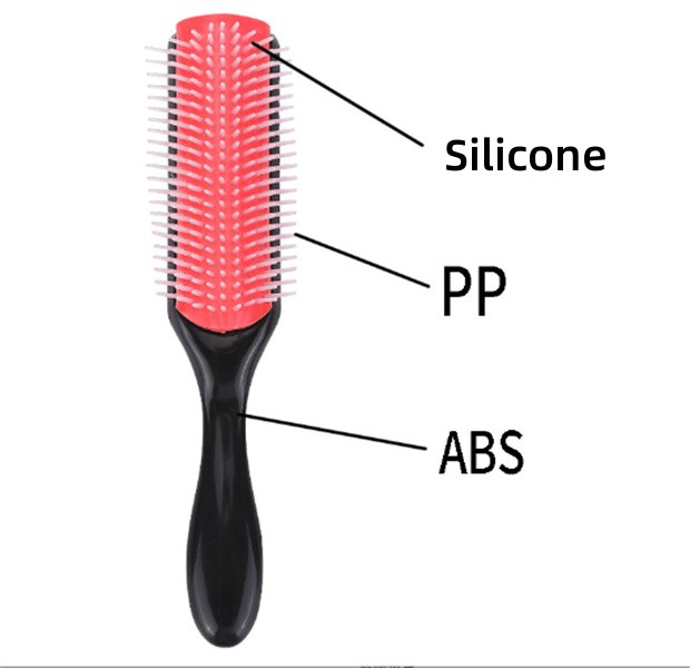 Hair Brushes Hair Brushes Brush 9-Rows Detangling Denman Der Hairbrush Scalp Masr Straight Curly Wet Styling Comb JL1654