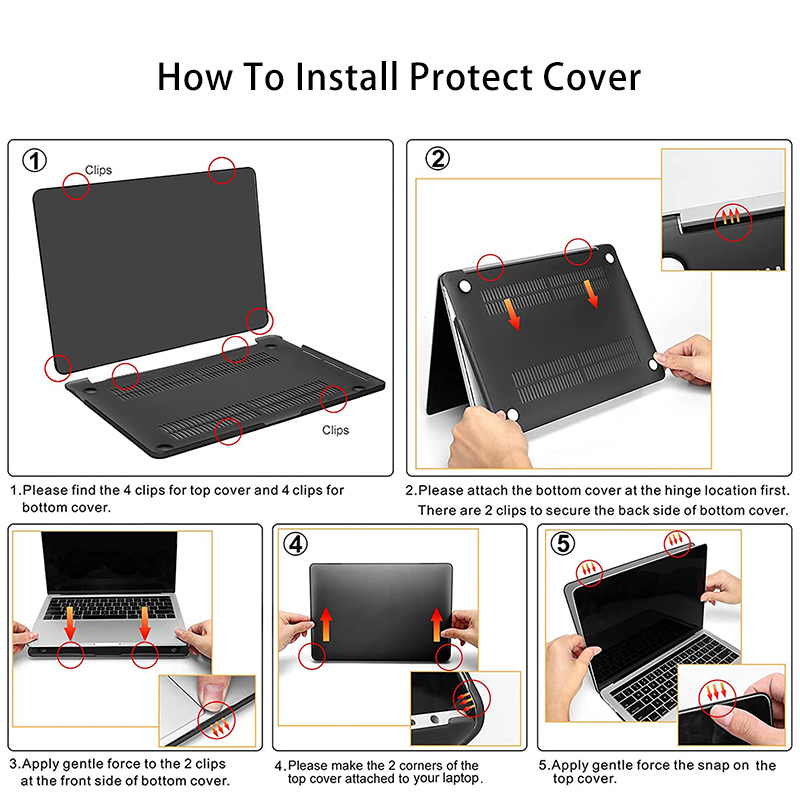 MacBook Air Pro 11 12 13 14 15 16 pollici Custodia Matte Frost Hard Front Back Full Body Apple laptop Retina Custodie Shell Cover A1466 A2442 A2485 A1369 A2941