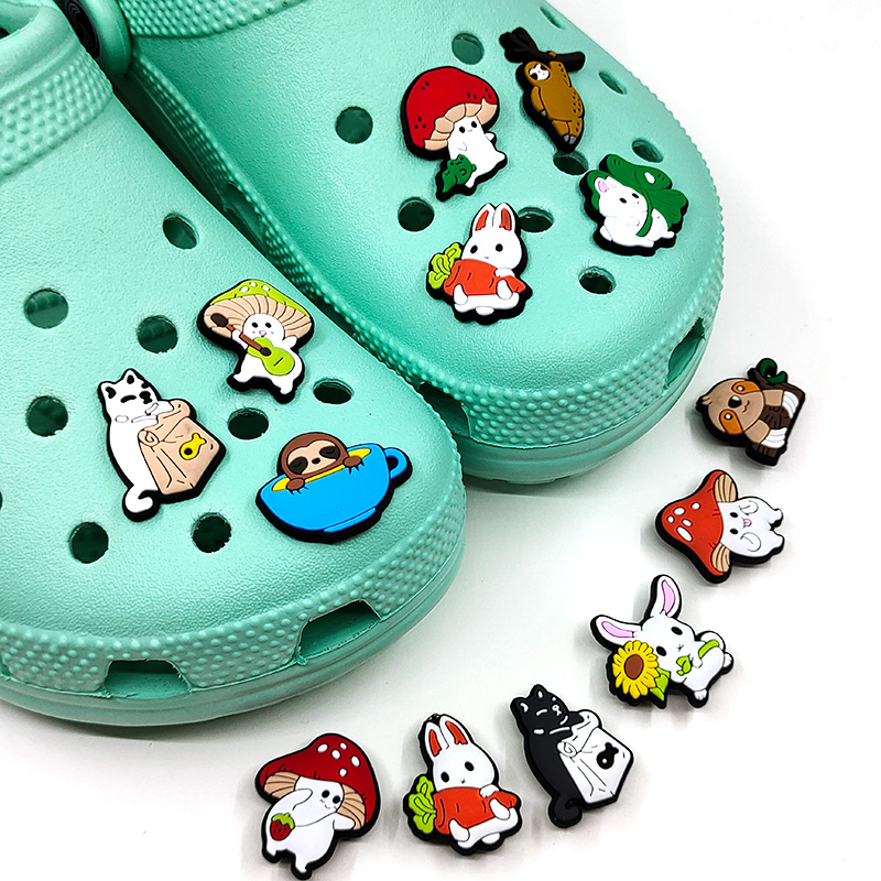 HYBkuaji custom schattige sushi kawaii cartoon schoen charmes groothandel schoenen decoraties pvc gespen voor schoenen