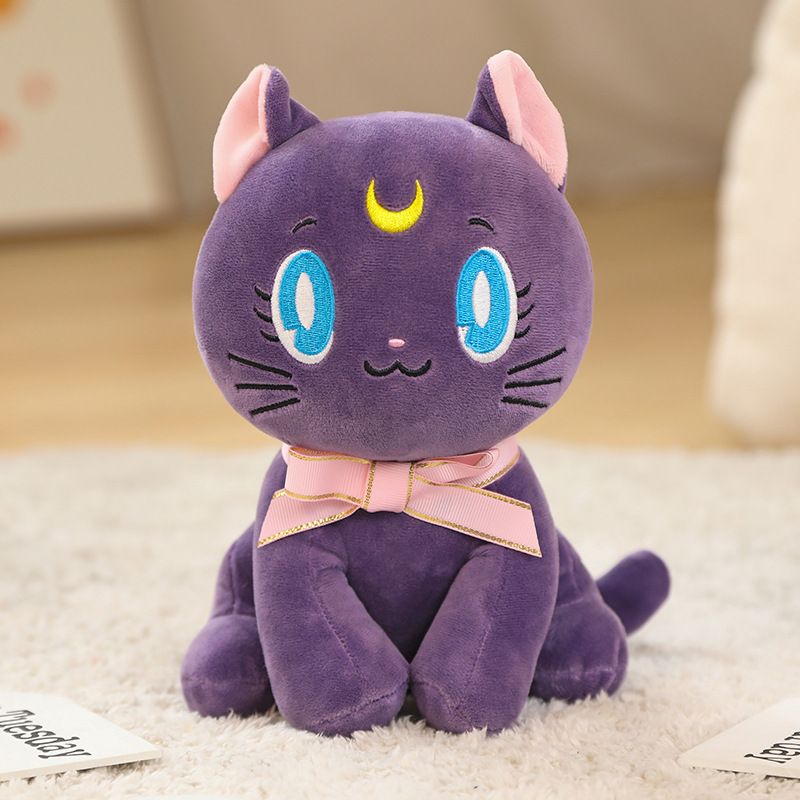 Super mignon dessin animé en peluche poupée lune lièvre Luna belle fille guerrier en peluche poupée cadeau