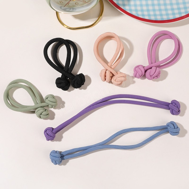 New Fashion Large Knot Ball Hair Rope Tie Black Pink Rubber Bands Kids Cute Simple Hairbands Accessori capelli studenti durevoli