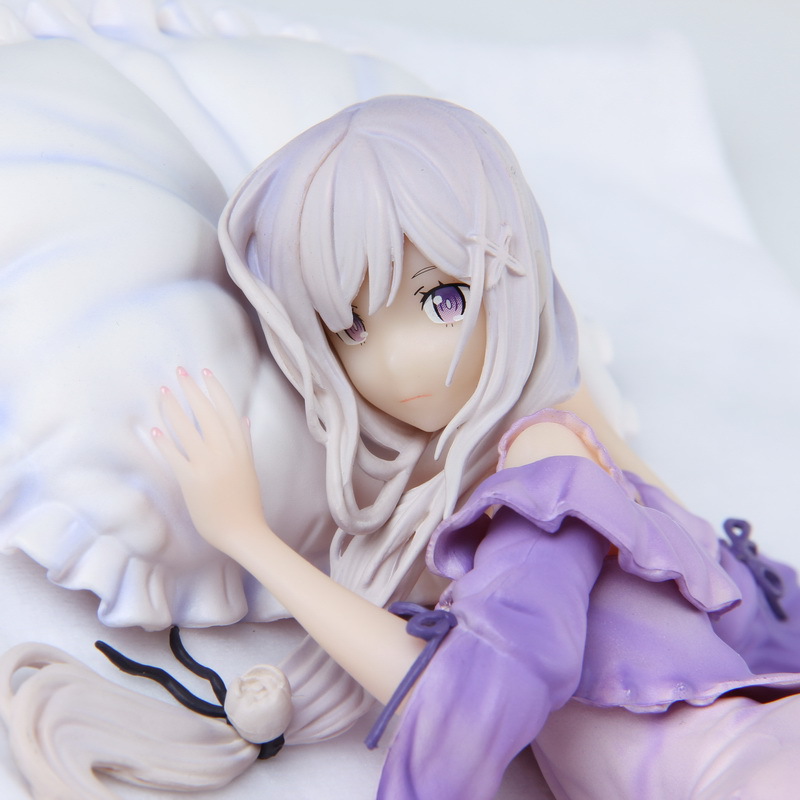 Anime manga re: noll kara hajimeru isekai seikatsu emilia rem puck pvc action figur vuxen samling modell leksak bilfodral kakedekoration