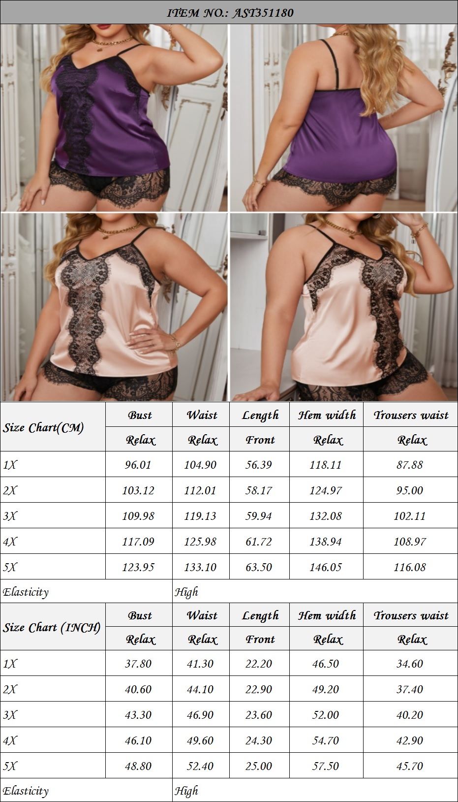 Mulheres transparentes de alta qualidade Lace Lace Ladies Sexy Plus Size Underwear