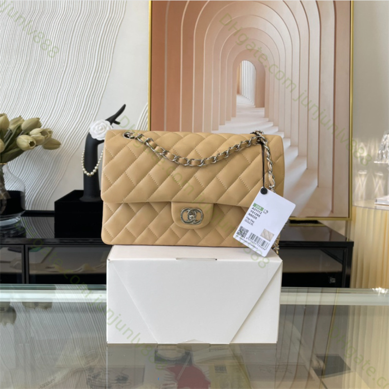 الفاخرة Goatee Caviar Skin Designer Luxury Bass Classic Turn Sub Bag Bag Bag Bag Multi-Color Leather Bag 25cm