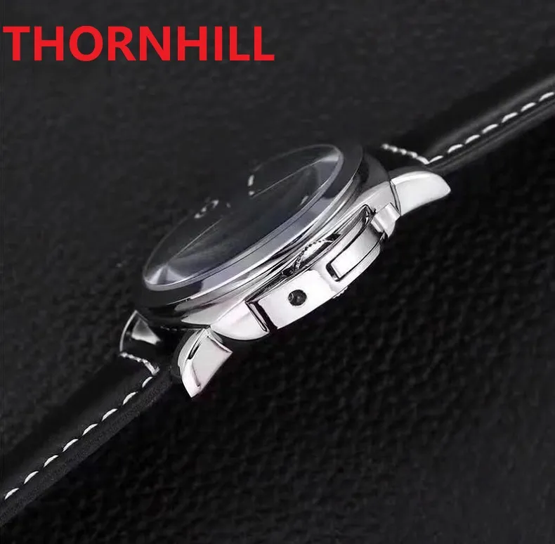 three two needles leather belt wristwatch 50mm sub dials work fashion mens watches High Quality Sport Japen VK Quartz Chronograph wholesale men's gifts wristwatch