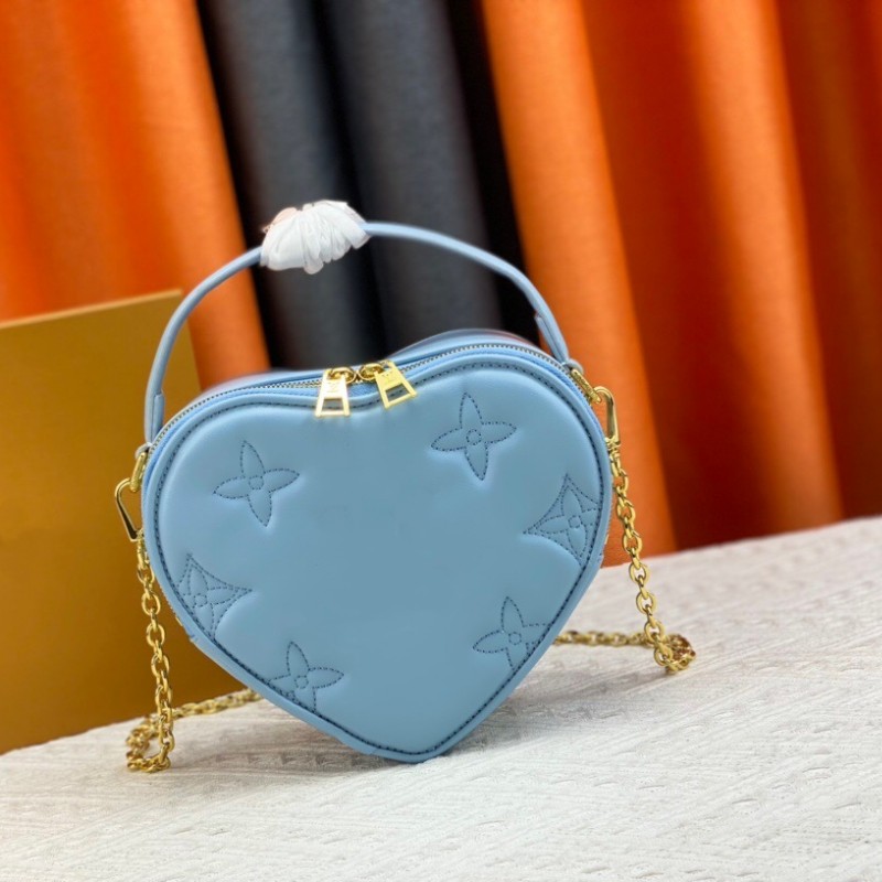 Mini Fashion Sweet Heart Shaped Bag 2023 New Top Grade Cowhide Zipper Women's Handheld One Shoulder Crossbody Bag Dinner Bag Valentine's Day Free Daily Mail Package
