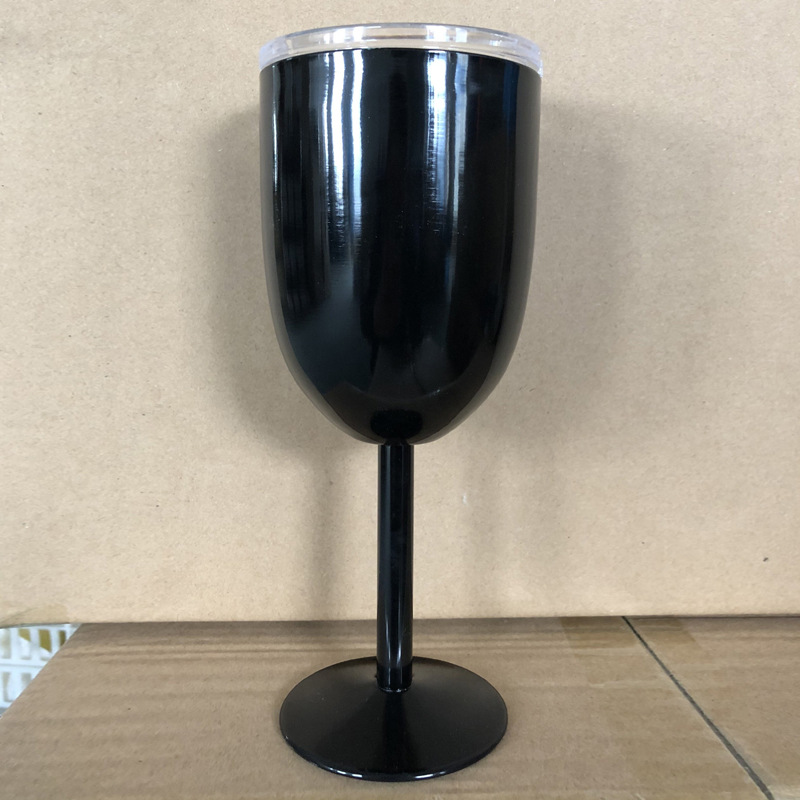 Copo de vinho tinto de metal de 10 onças Hydration Gear 9 cores refrigerador isolado cálice de aço stianless com tampas Copo copo para casa festival de frango copos de vinho festa caneca de bar