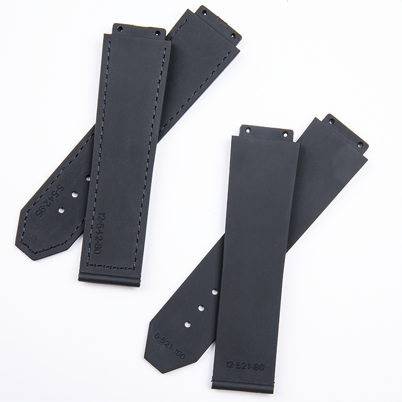 Soft cowhide rubber watch strap replacement engbao Yubo 42 fusion 23 * 18mm with steel plate inside