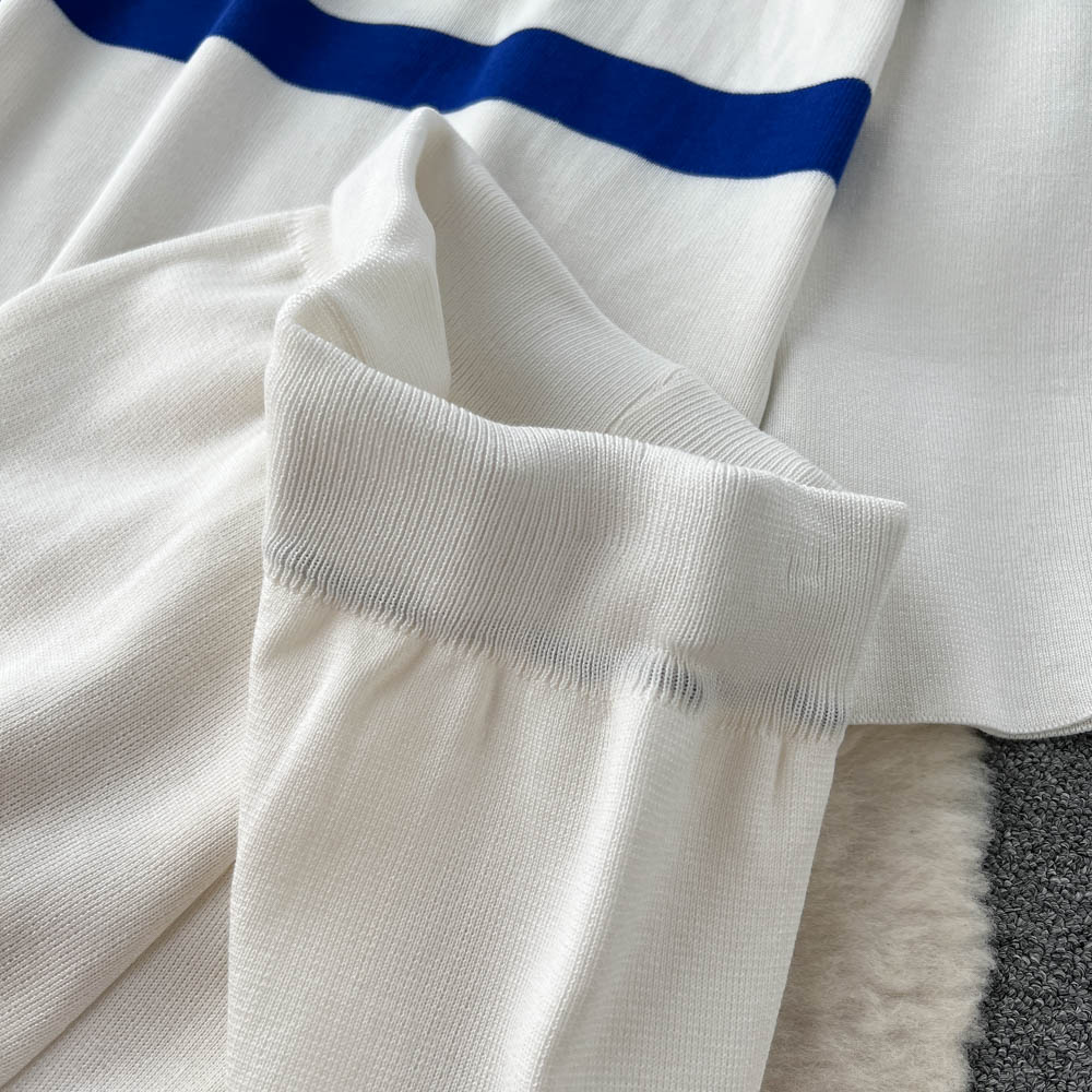 Dwuczęściowe spodnie damskie mody kontrastowy pasiastki zamek błyskawiczny zimowy dzianin dwuczęściowy zestaw damski garnitury spodni po luzu swetry dresowe stroje 2023