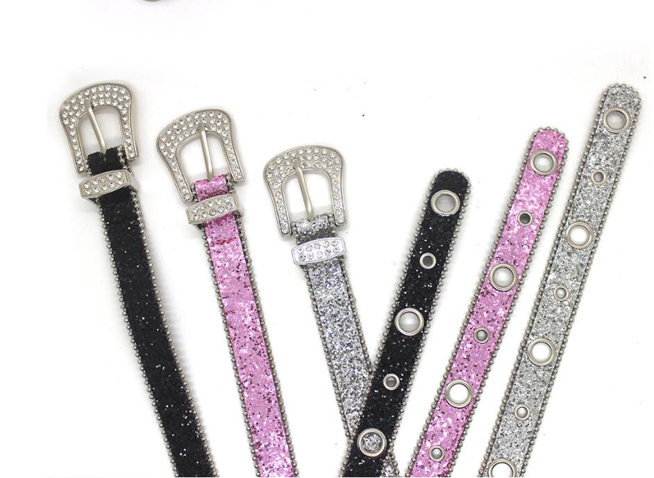 Luxury Designer Bb Belt Simon Men's Women's Belt Shiny Diamond Belt Black Silver Purple with sparkling rhinestones as a gift 2023