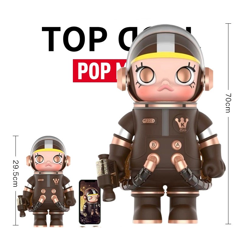 Nieuwe voorraad trendornamenten, handspeelgoed, woonkamerdecoratie, chocoladetoffee 4001000% molly astronaut MEGA jasmijnpop POP MART bubbelmat 28-70CM