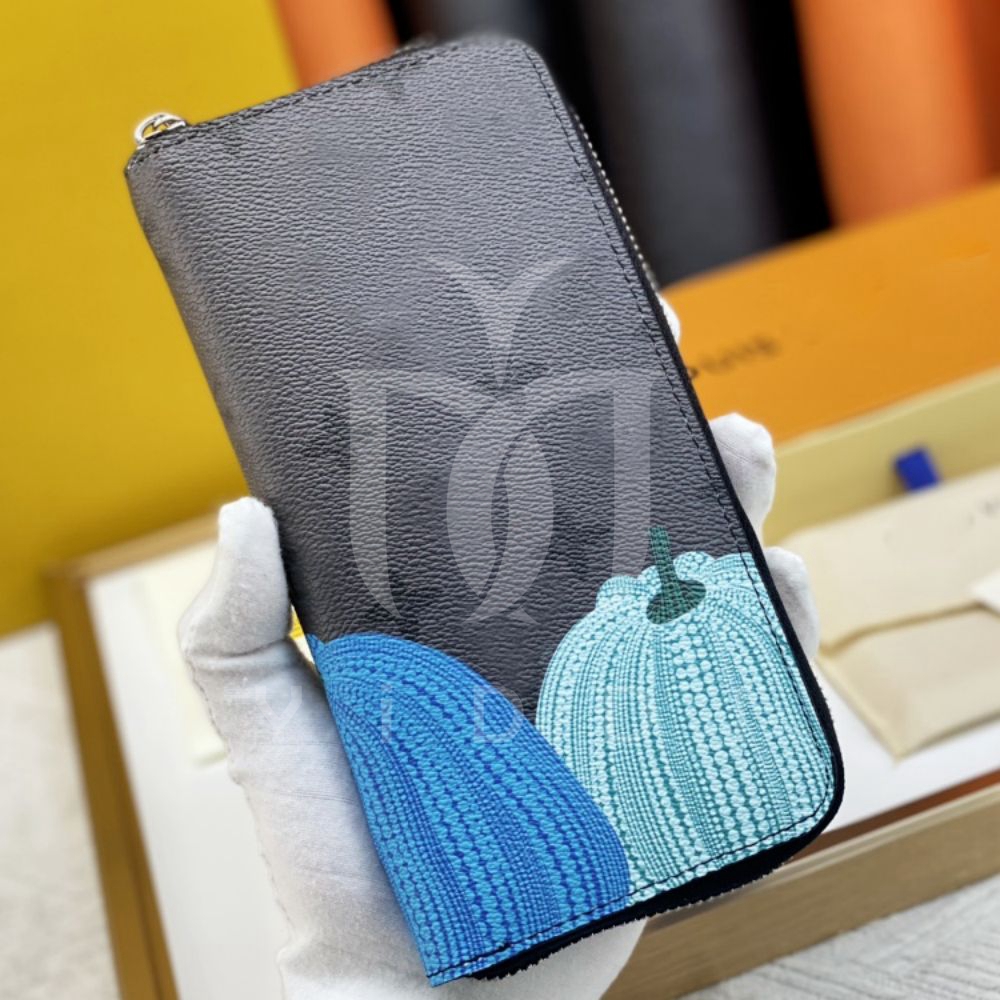 Designer wallet passport cover go yard purse High quality men women's Zipper coin purse card bag designer purse passport holders long wallet Pumpkin Wallet