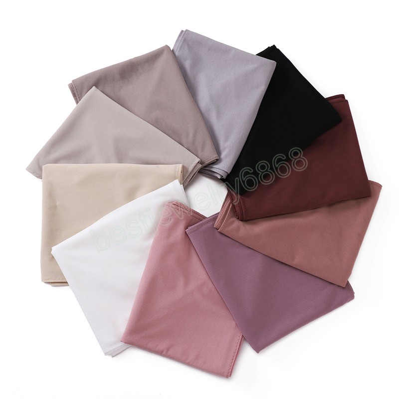 Alta qualità cotone musulmano modale Hijab scialle pianura sottile liscio avvolgere spiaggia estate islamico Ramadan Snood Pashmina sciarpe 170 * 70 cm