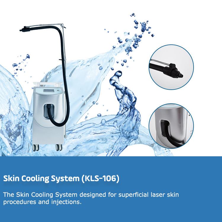 Låg temperatur -25 ﾰ C Laserkylare Cryo Skin Kylsystemanordning för SPA/Salong Laser Beauty Machine Treating Air Skin Cooler Machine Strömning