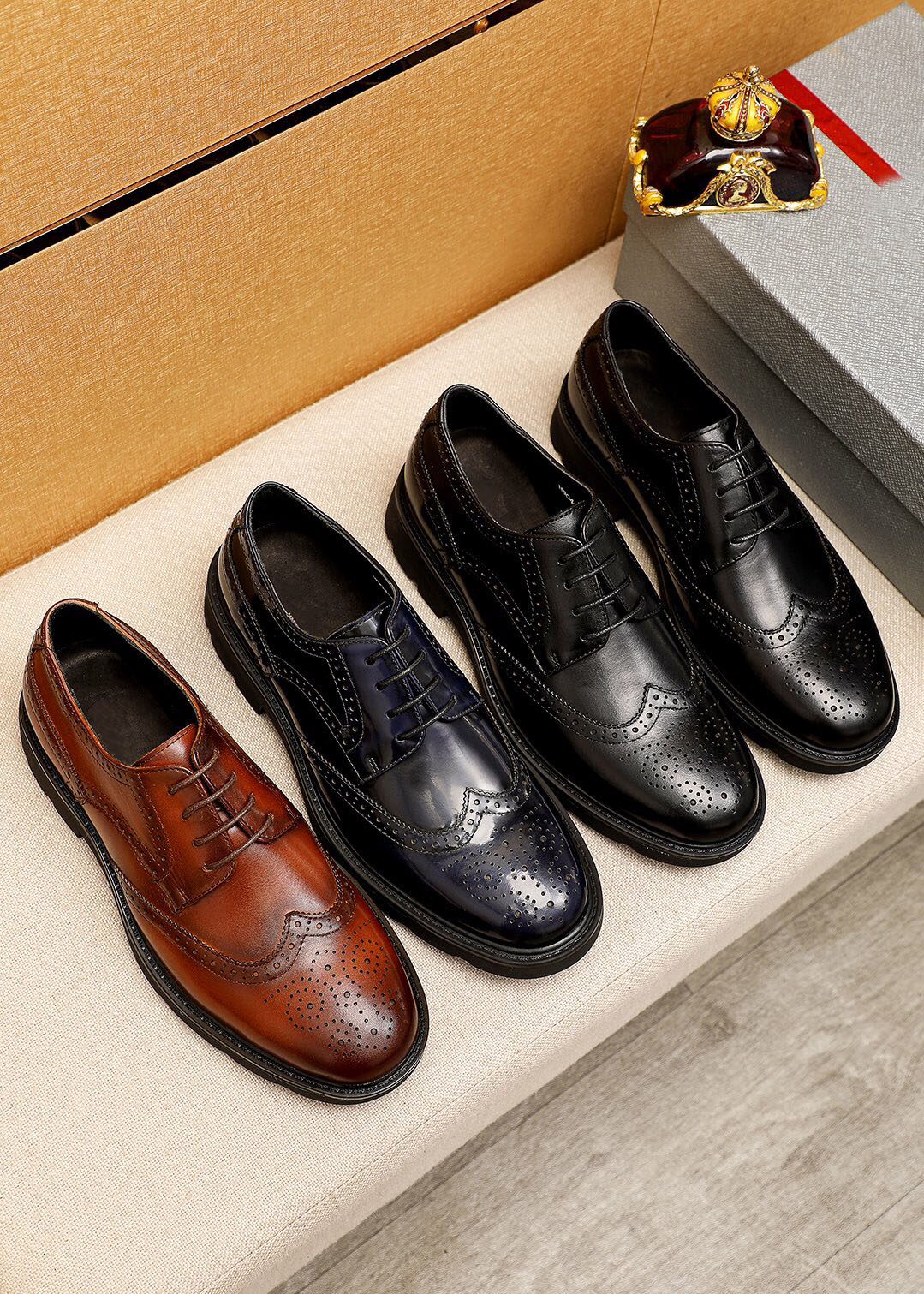 2023 Men Party Wedding Formal Dress Shoes Casual High Quality Brand Business Office Oxfords Genuine Leather Designer Flats Size 38-45