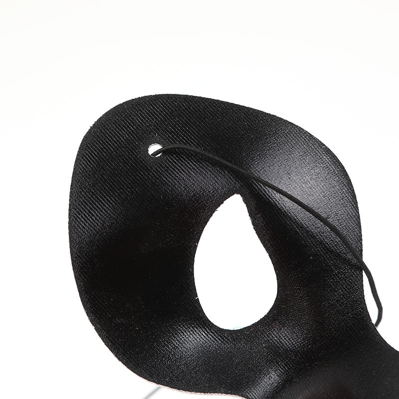 Material de tela compuesta de PVC Mascarada Fiesta Carnaval Máscaras de Halloween, Mujeres venecianas Hombres Máscara para mascaradas Fiesta Halloween Negro