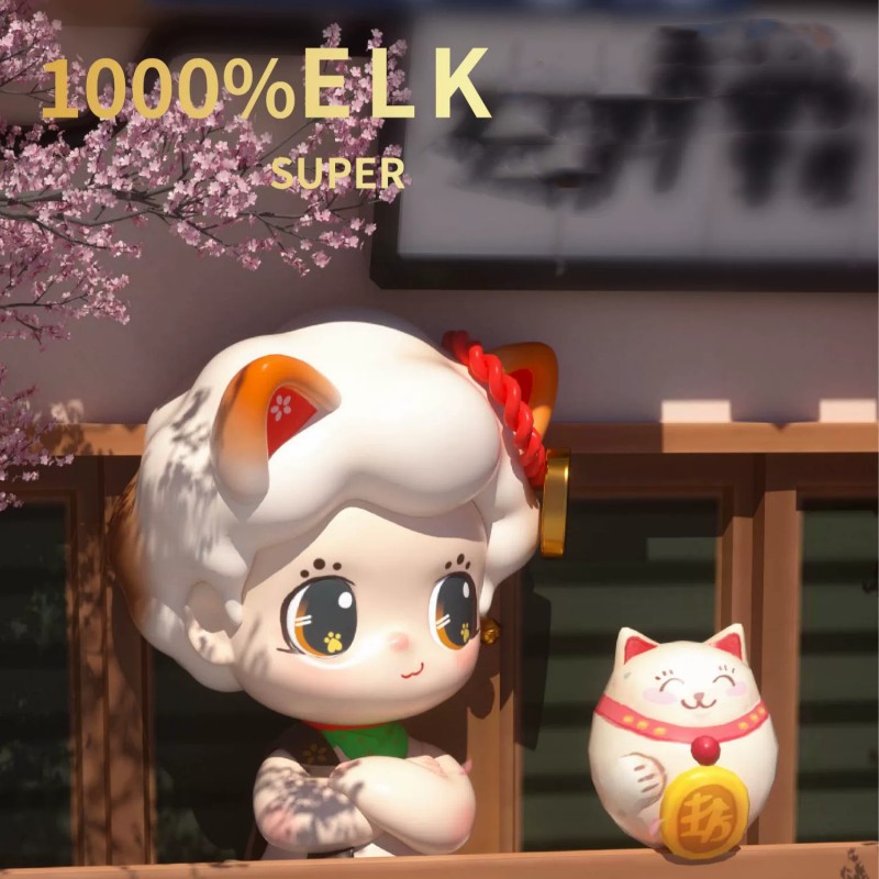 New Spot Fashion Ornament Muñeca hecha a mano Decoración de la sala ECTOYS ELK Maneki-neko 1000% 70CM Edición limitada China-Chic Cute Doll Gift Doll