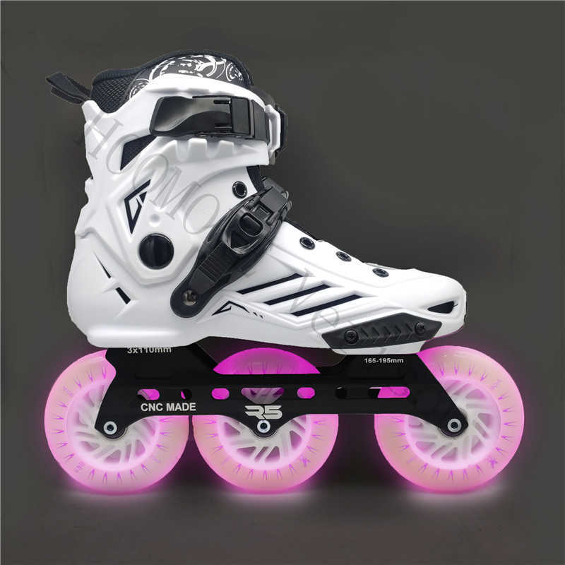 Inline Rolschaatsen Jonge Jongens Meisjes Shine Wiel LED Schaatsen 3X110mm Enkele Lijn Rolschaatsen Schoenen R5 110mm 3 Wielen Lichtgevende Flash Banden Kleurrijke HKD230720