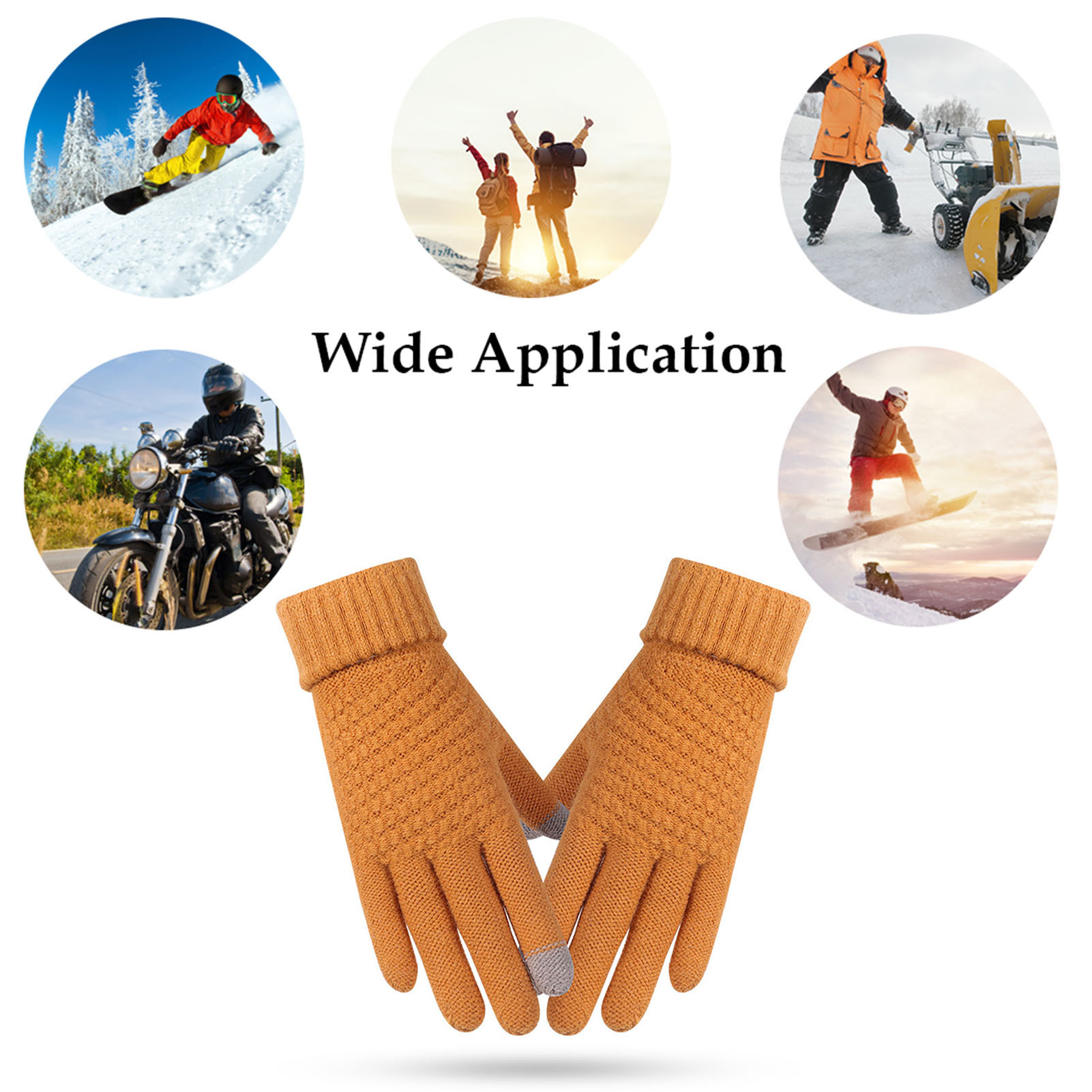 Winter Touch Screen Gloves Women Men Warm Stretch Knit Mittens Imitation Wool Full Finger Guantes Female Crochet Luvas Thicken