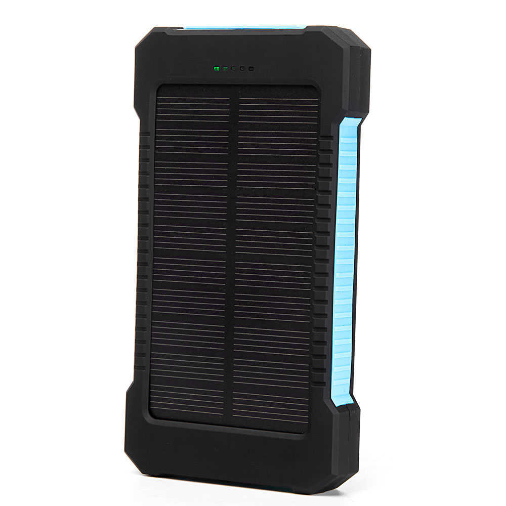 20000mAh Batteria esterna portatile Solar Power Bank Doppia USB con torcia SOS Powerbank impermeabile iPhone Xiaomi Huawei L230619