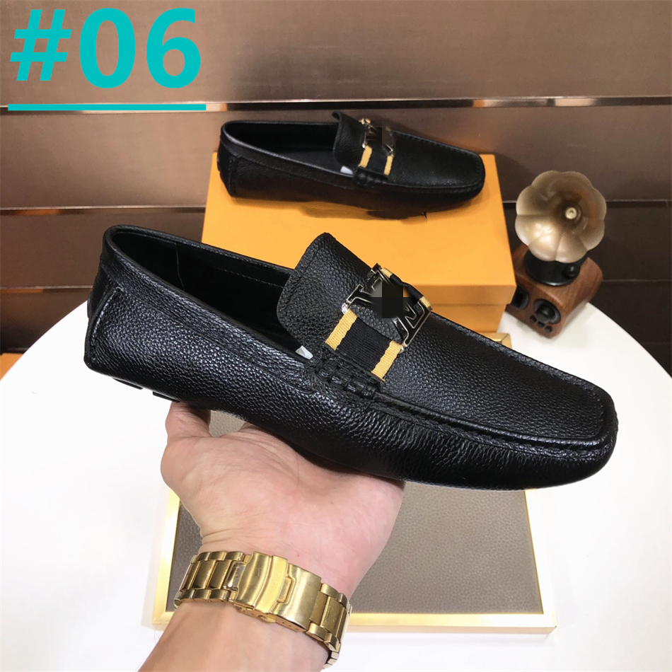 Italian Desgin Luxury Leather Shoes Men Loafers Casual Dress Shoes Luxury Brand Soft Man Moccasins Comfort Slip On Flats Boat Shoe size 38-46