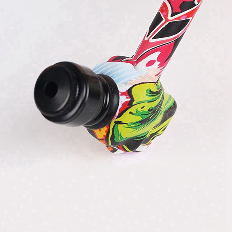 Colorful Skull Style Thick Glass Pipes Portable Filter Screen Dry Herb Tobacco Spoon Metal Bowl With Cover Smoking Bong Holder Innovative Pattern Hand Tube