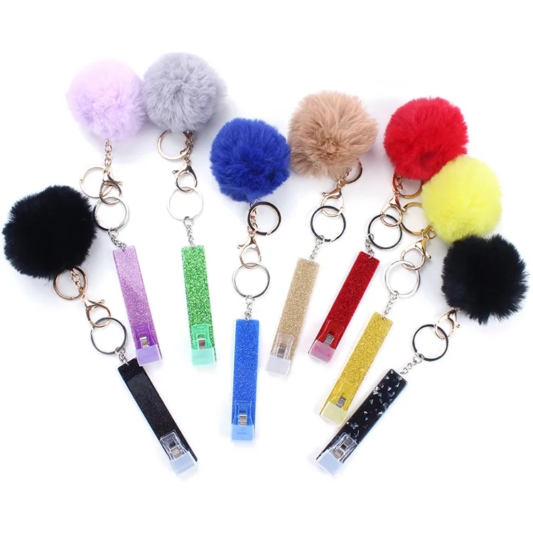 Party Favor Cute Credit Card Puller Key Rings Acrylic Debit Bank Card Grabber For Long Nail ATM KeyChain Cards Clip Nails Tools Tools