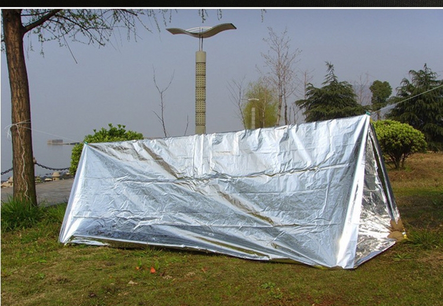 Outdoor First Aid Tent Schronisko ciepłe przetrwanie Ket Schronienie Namiot odporny na słońce PE aluminiowe schroniska do powlekania namioty obozowe podkładki