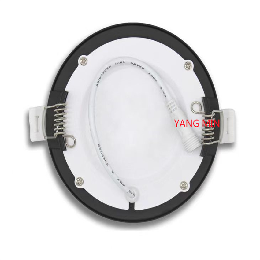 Flat LED Pot Panel Light ETL Godkänd SMD Round Slim Justerbar Dimble 4 Inch 6inch 9W 12W 5CCT Switch Recess