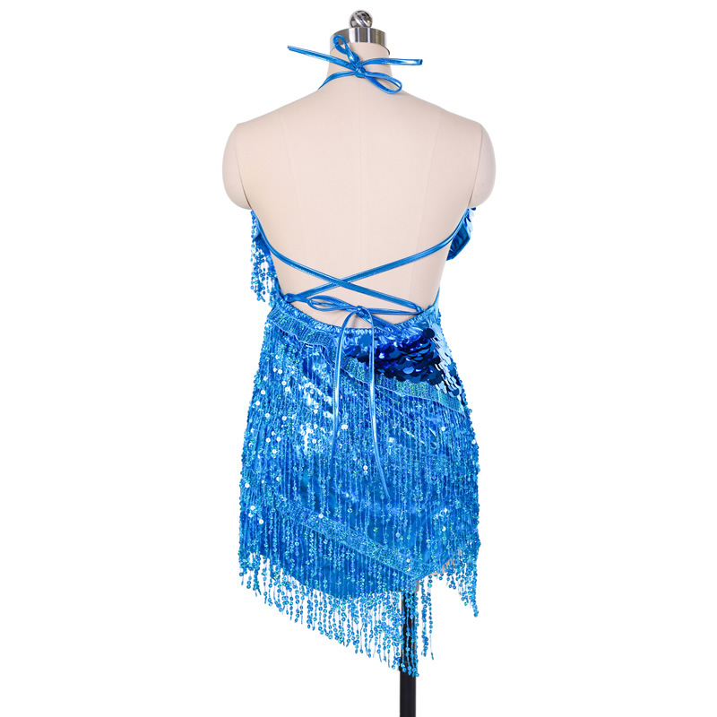 Women's Personality Sparkling Tassel Latin Dress Women's Nightclub Performance Stage Costume Exhibition Demo Costume