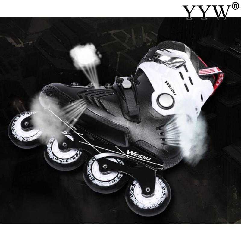 Inline Roller Skates White Black Adults Inline Speed Skates PU Rubber Roller Skating Shoes Women Roller Skating Shoes High Quality Skating Patins HKD230720