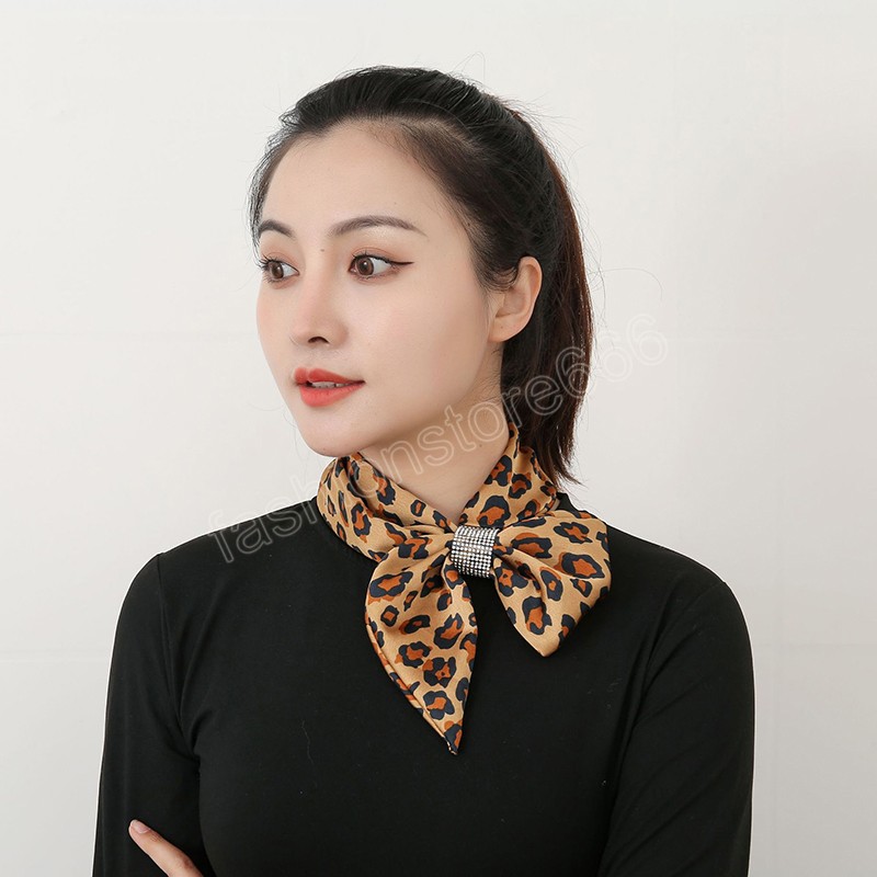 Luxury Silk Neckerchief Scarf for Women Ribbon Hand Wrist Wrap Headband Foulard Hair Band Accessory Sunscreen Neck Guard