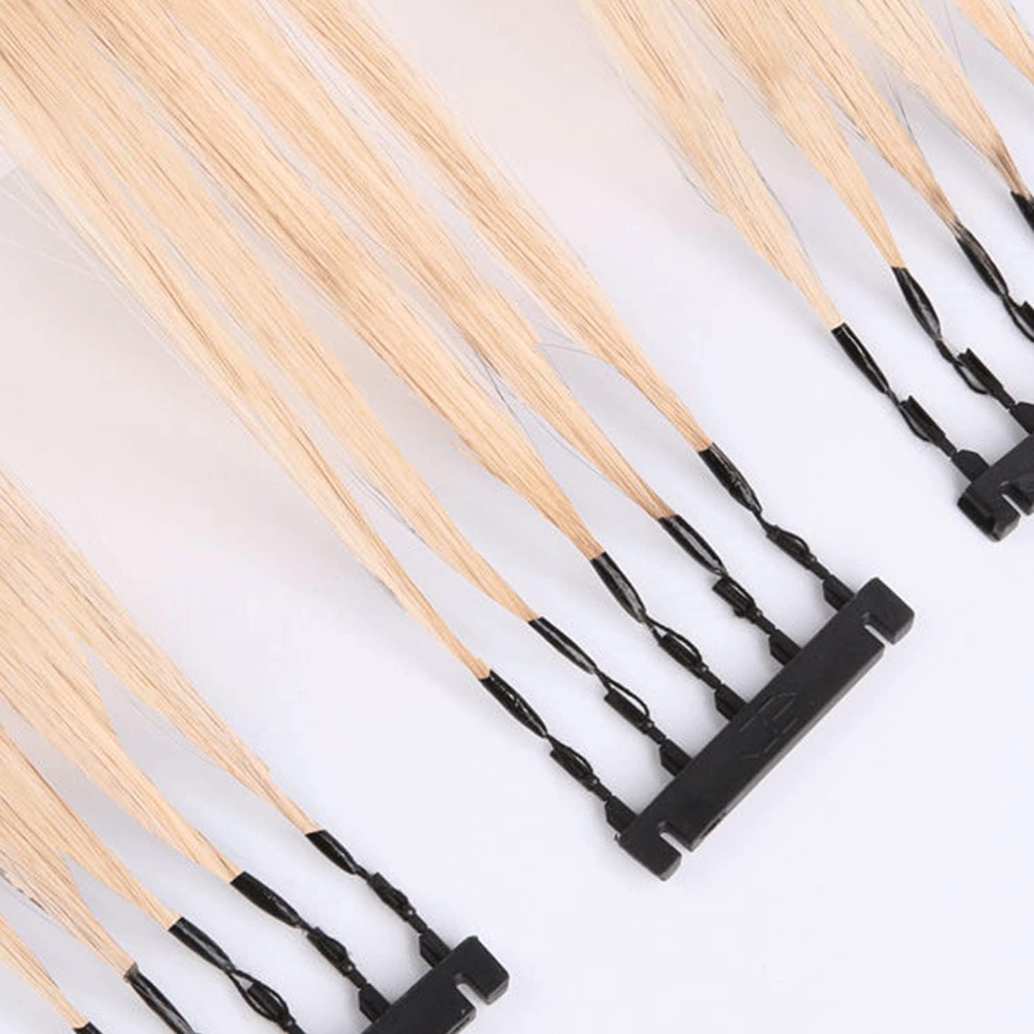 6D Hair Extensions 100% Real Human Hair Extensions 1Row 5 Strand 20 Rows 1G/Strand 2Nd Generation Hidden No-Track Extensions 1.1b.2.4.8.18.27.30.33.60.613.99J Bella Hair