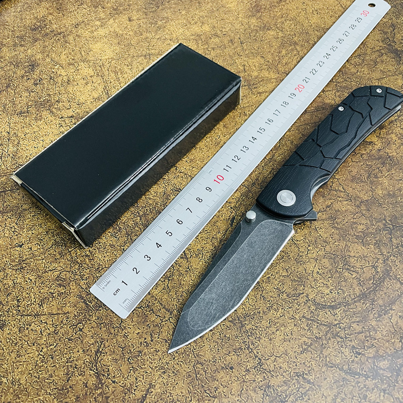 Najwyższa jakość R1701 Flipper Składanie noża DC53 Tanto Point Blade G10 Uchwyt na zewnątrz kempingowy łożysko kulkowe szybkie noże z folderów EDC