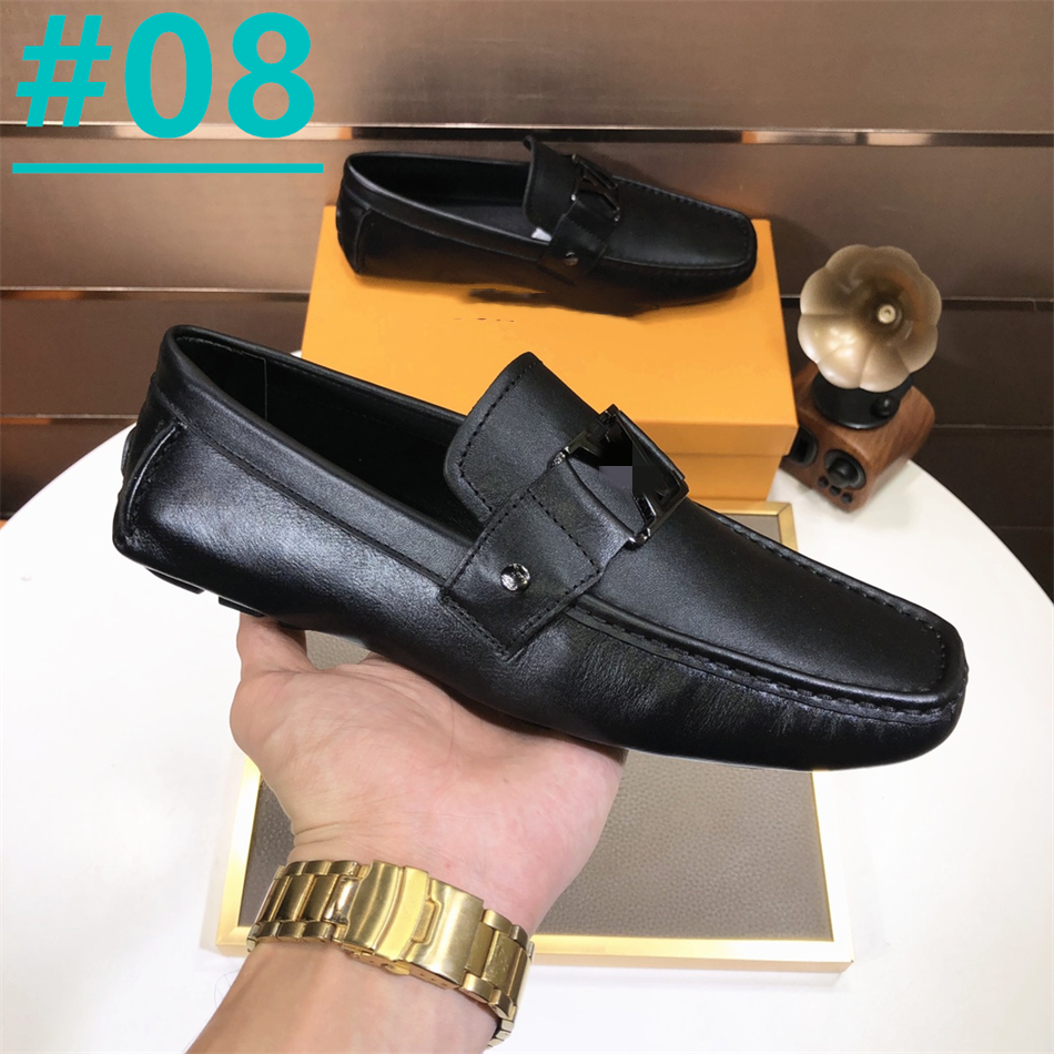 Italian Desgin Luxury Leather Shoes Men Loafers Casual Dress Shoes Luxury Brand Soft Man Moccasins Comfort Slip On Flats Boat Shoe size 38-46