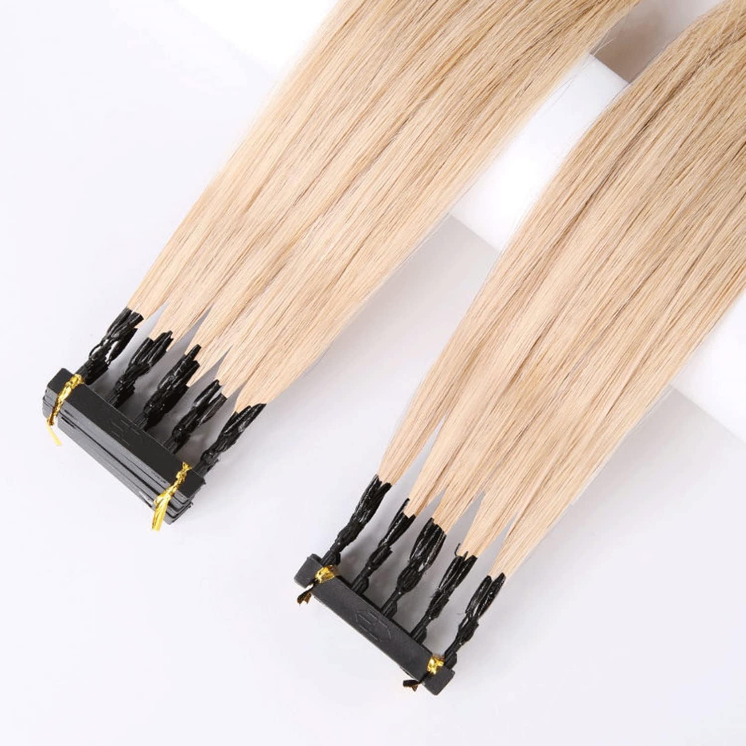 6D Hair Extensions 100% Real Human Hair Extensions 1Row 5 Strand 20 Rows 1G/Strand 2Nd Generation Hidden No-Track Extensions 1.1b.2.4.8.18.27.30.33.60.613.99J Bella Hair