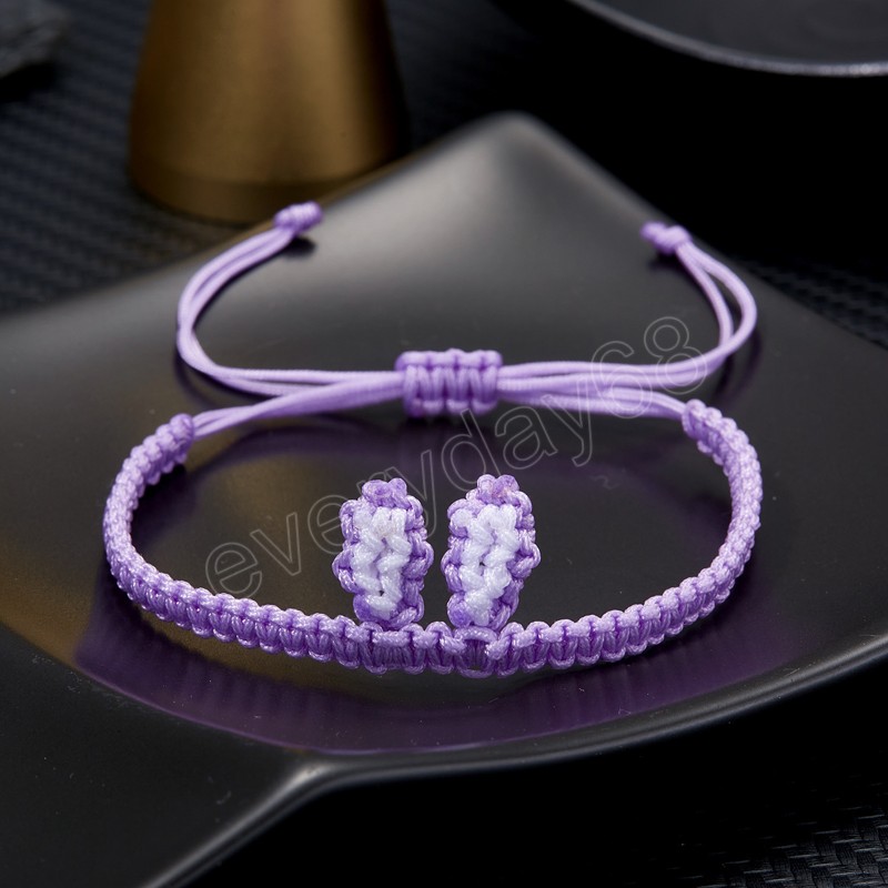 Mode mignon lapin oreille corde Bracelet réglable à la main tissé chaîne Bracelets pour femmes bijoux cadeau accessoires