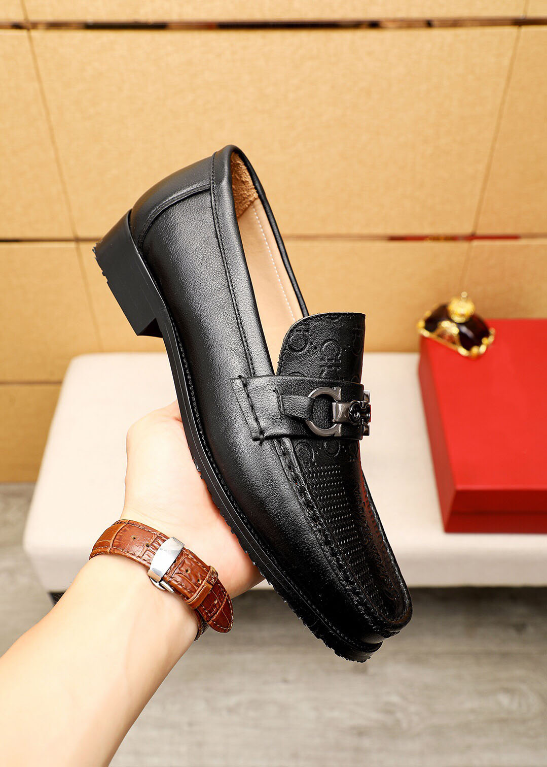 New 2023 Mens Dress Shoes Genuine Leather Party Business Driving Shoes Male Brand Designer Casual Outdoor Walking Loafers Size 38-46