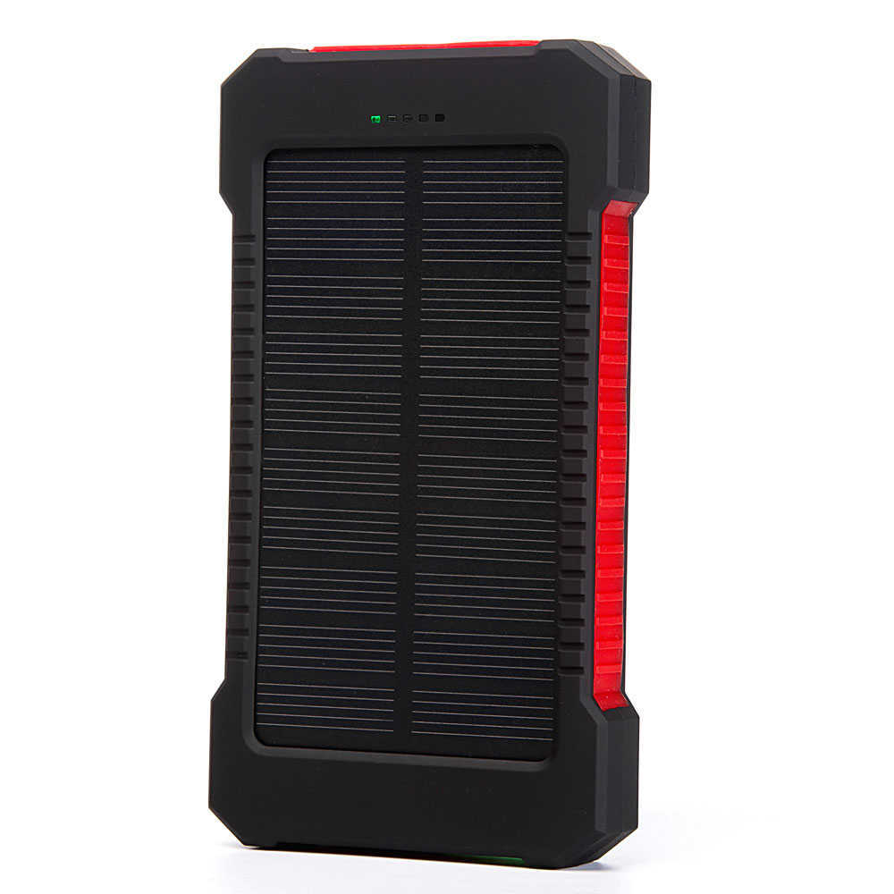 20000mAh Batteria esterna portatile Solar Power Bank Doppia USB con torcia SOS Powerbank impermeabile iPhone Xiaomi Huawei L230619