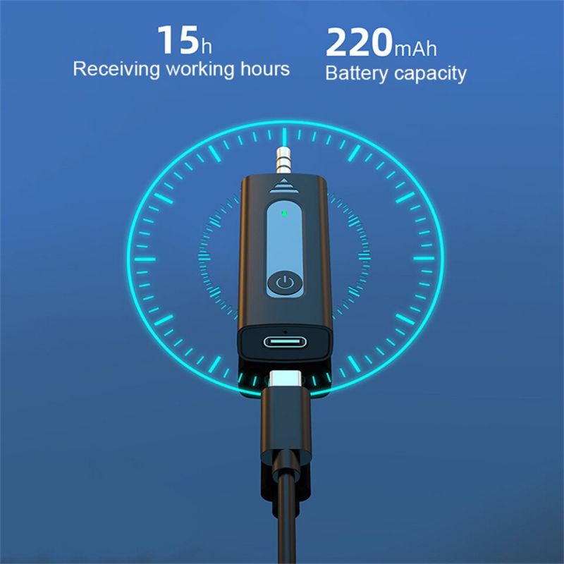 Microfone de lapela de lapela sem fio de 3,5 mm microfone condensador omnidirecional para alto-falante da câmera microfone de gravação de smartphone