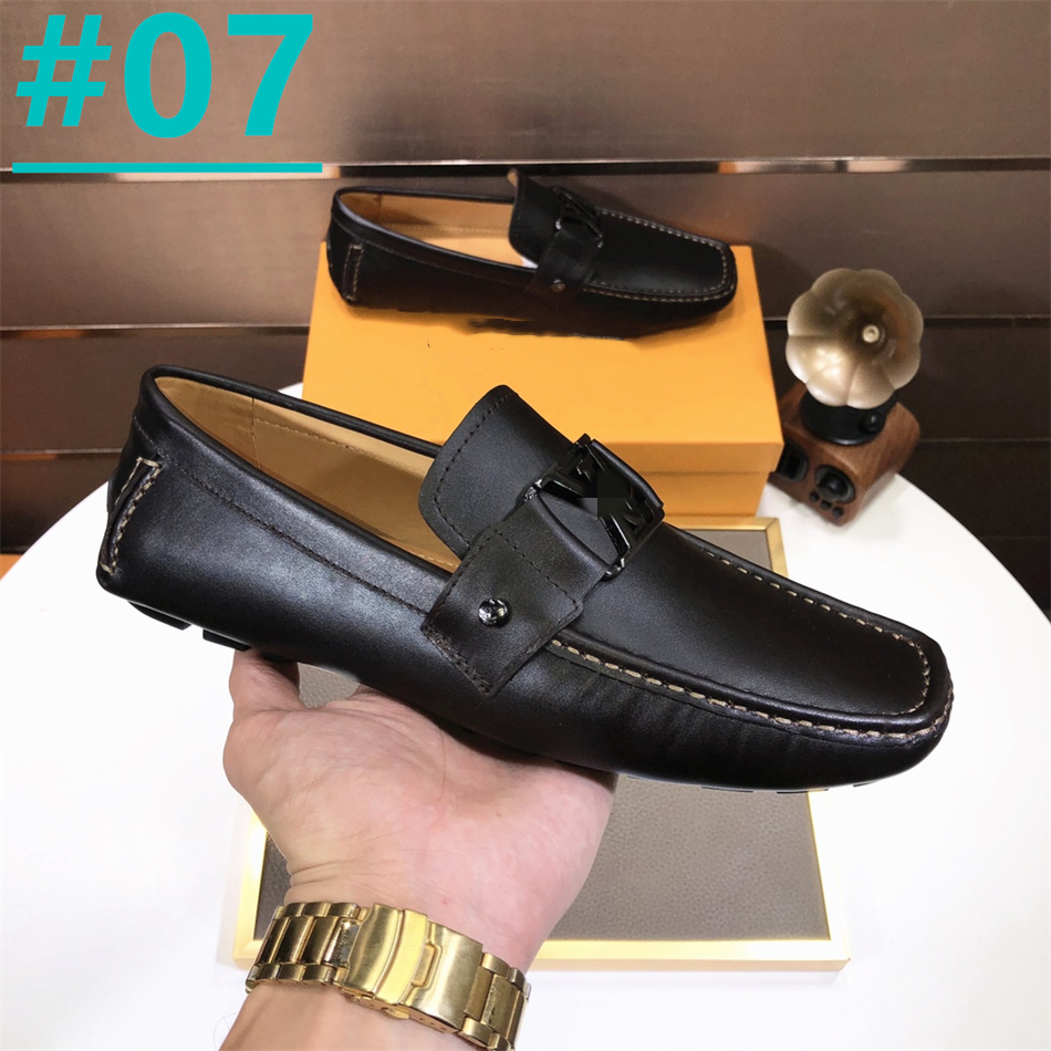 Italian Desgin Luxury Leather Shoes Men Loafers Casual Dress Shoes Luxury Brand Soft Man Moccasins Comfort Slip On Flats Boat Shoe size 38-46